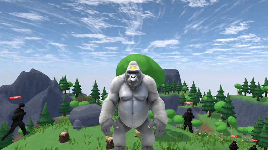 Gorilla vs 100 Men