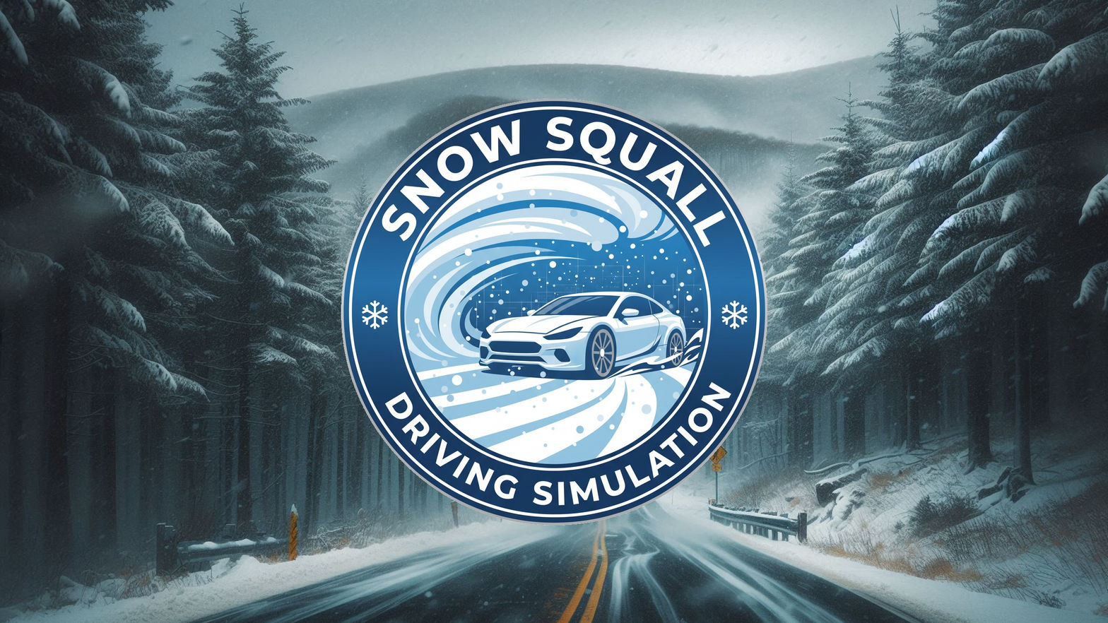 Snow Squall Driving Simulation
