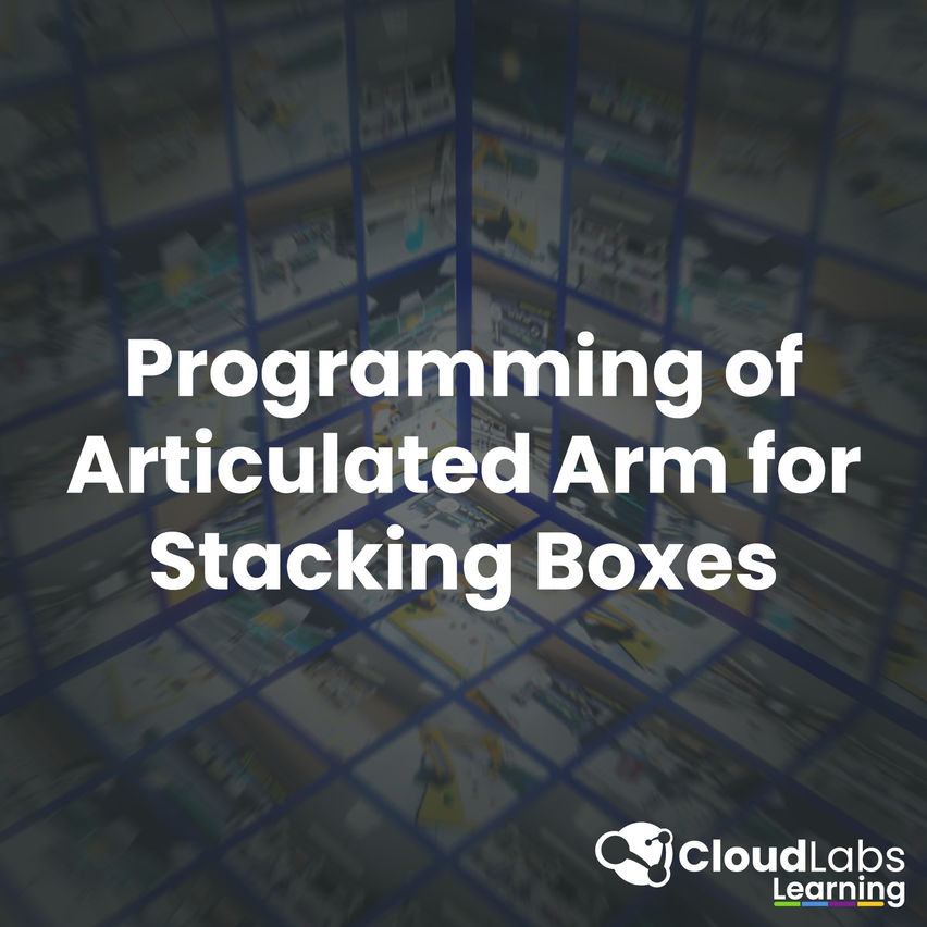 Programming of an articulated arm for stacking boxes