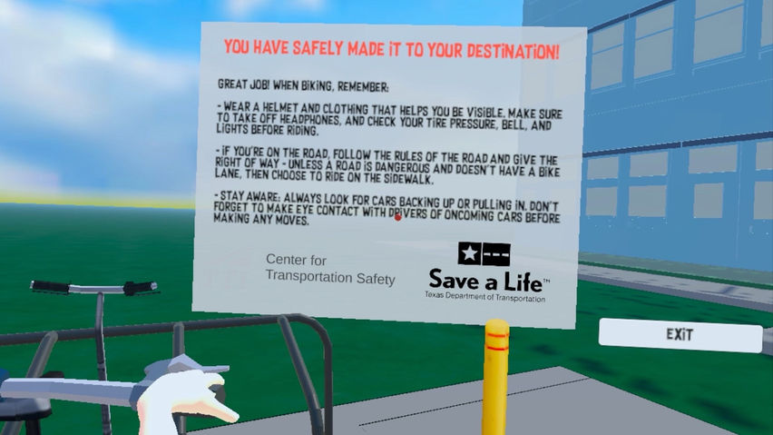 Bicyclist Safety VR