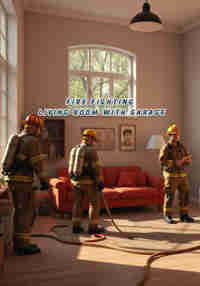 Fire Fighting: Living Room with Garage