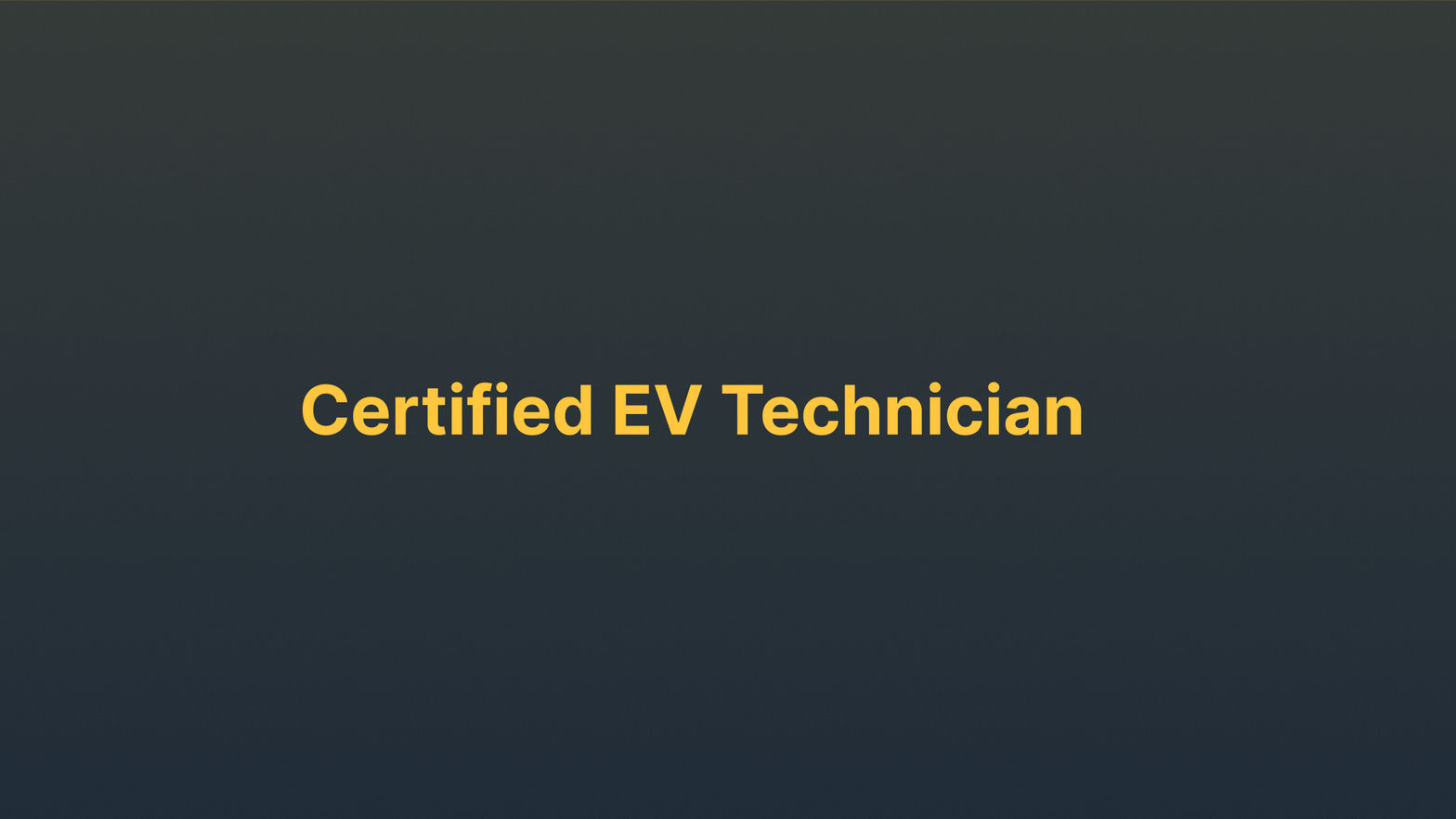 EV Technician