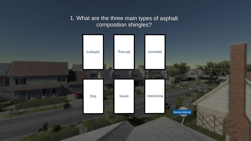 Damage to Asphalt Shingle Roofing Course