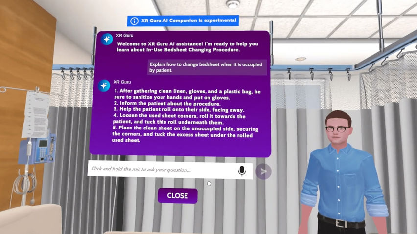 In-Use Bed Sheet Changing Simulator