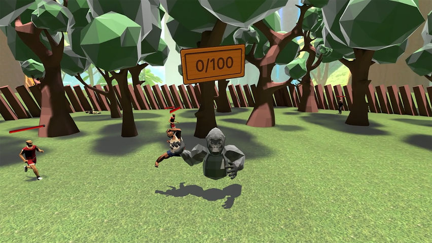 Gorilla vs 100