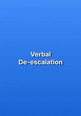 Verbal De-escalation