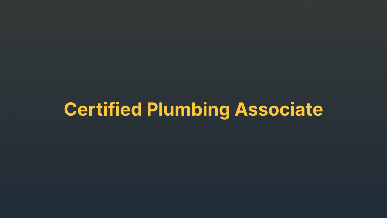 Plumbing Technician
