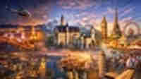 VR Travel Relax Bundle 6 Las Vegas Los Angeles London Paris Venice Pisa Florence