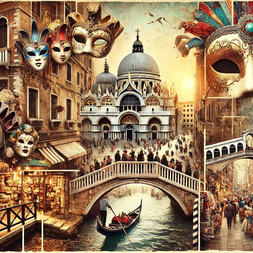 VR Travel Venice Carnival Streets Part 1