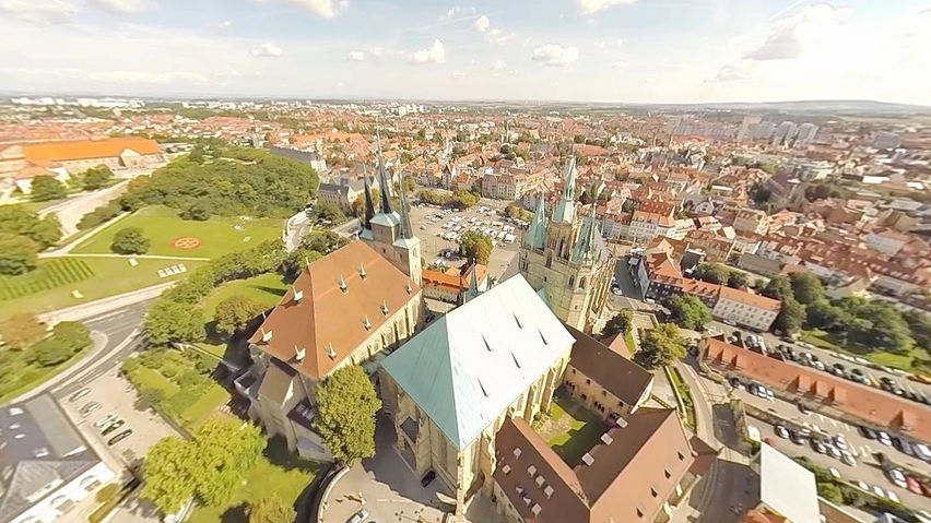 VR Helicopter Flight Quiet Town Germany