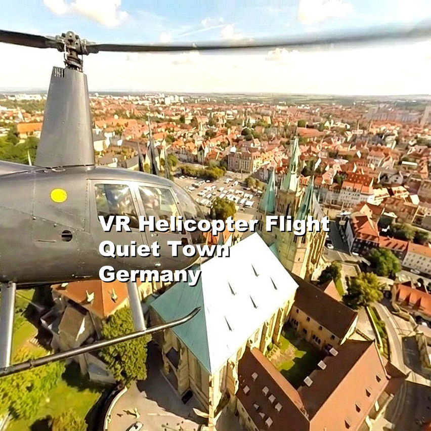 VR Helicopter Flight Quiet Town Germany