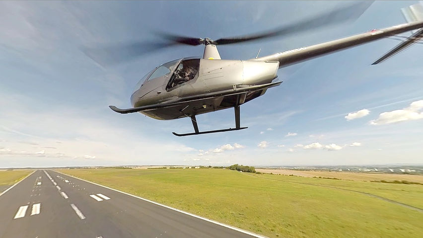 VR Helicopter Flight Quiet Town Germany