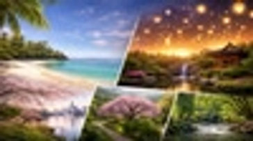 VR Relaxing Meditation Bundle: Thailand Beach Lantern Festival Japanese Garden