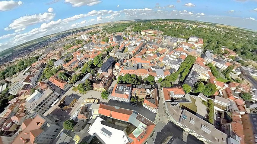 VR Flying Above a Historic German Town