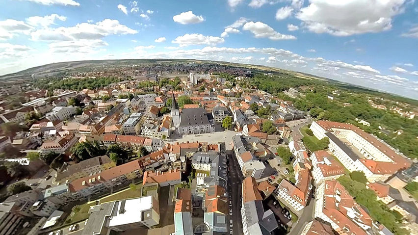 VR Flying Above a Historic German Town