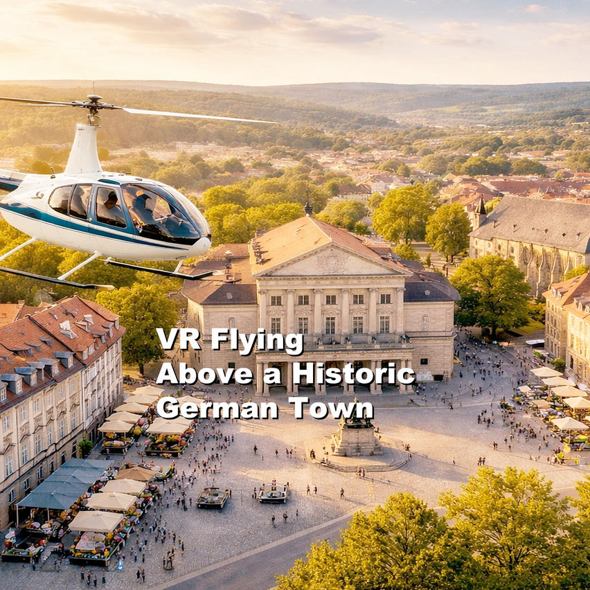 VR Flying Above a Historic German Town