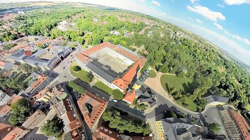 VR Flying Above a Historic German Town