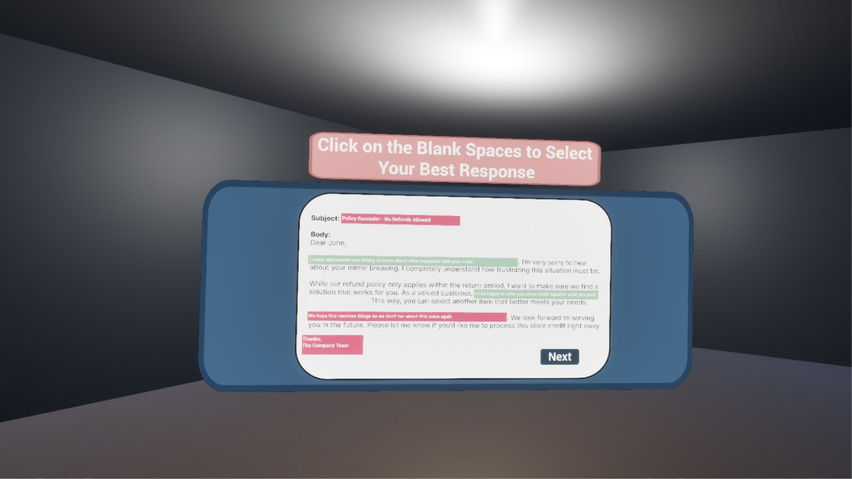 Professional Communication VR Training