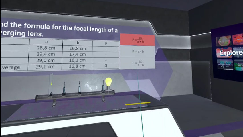 XReadyLab VR Physics: Lenses Lab
