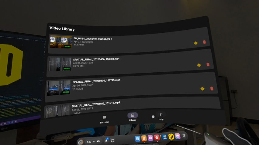 Spatial Video Recorder