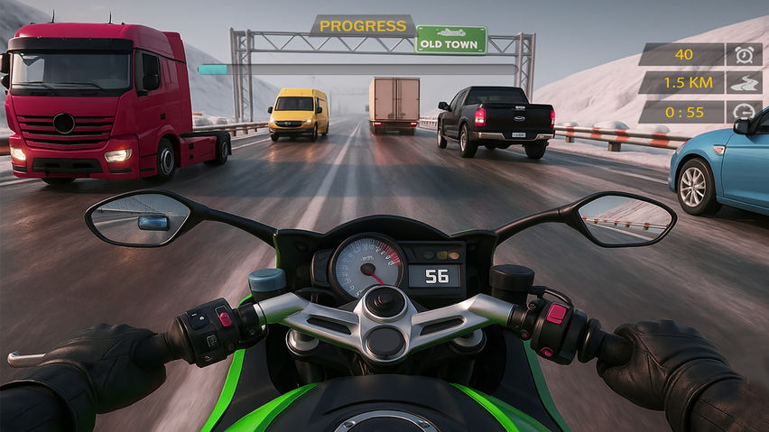 Moto Rider: Highway Racing Game VR