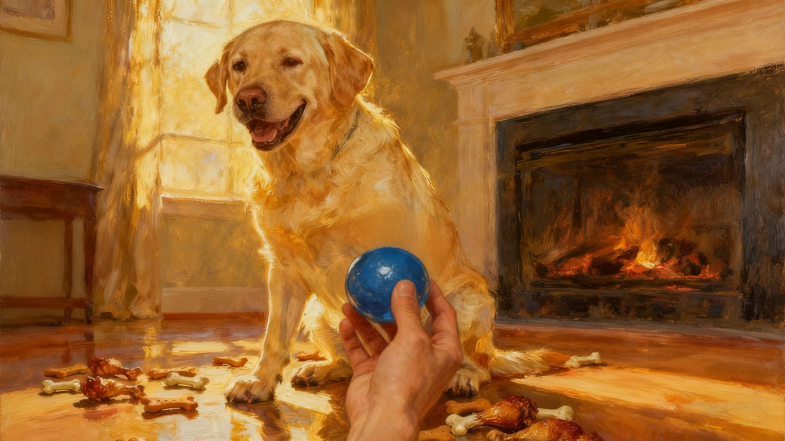 My puppy: Yellow Labrador