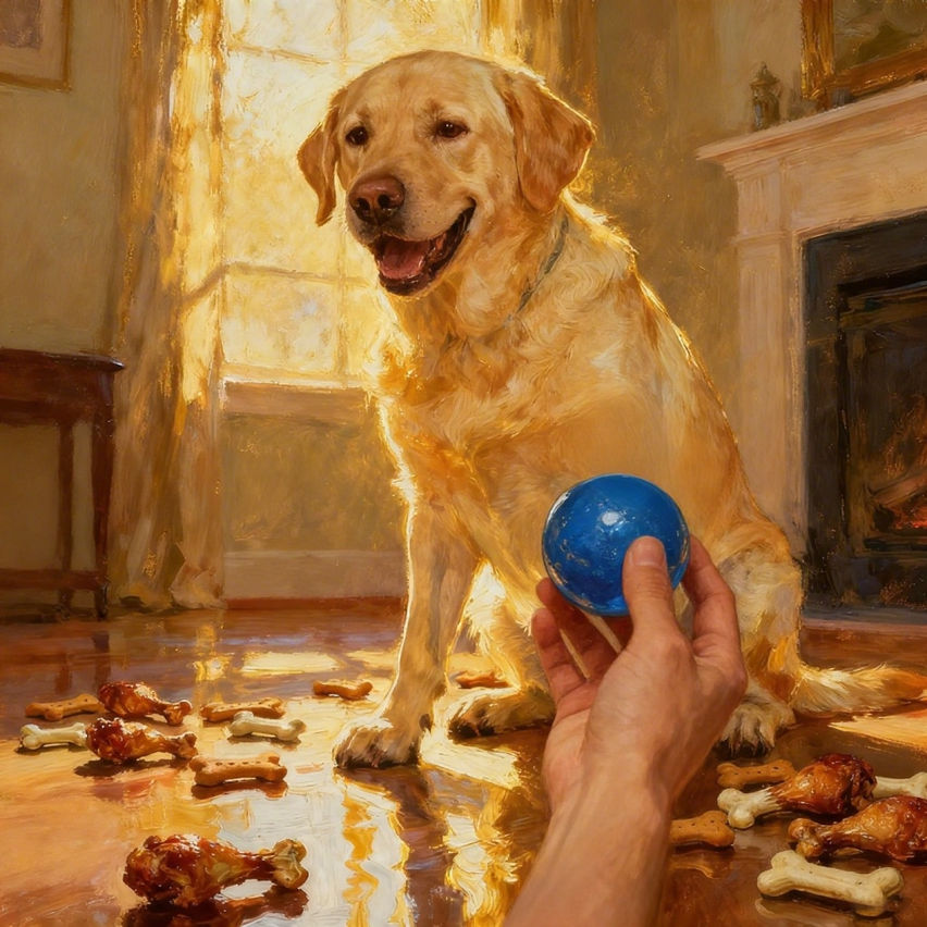 My puppy: Yellow Labrador