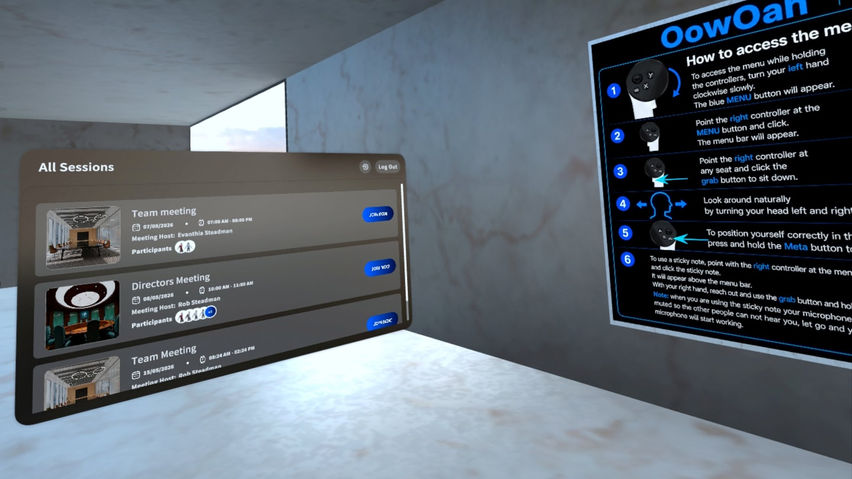 OowOah VR Meeting Room & Quantum Leap