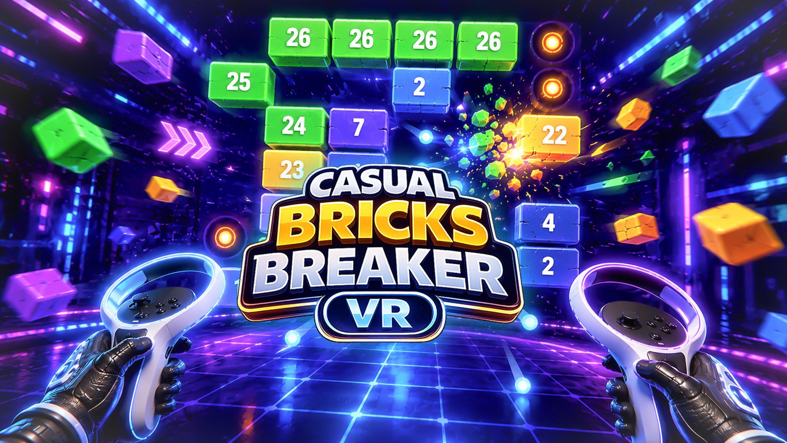 Casual Bricks Breaker VR