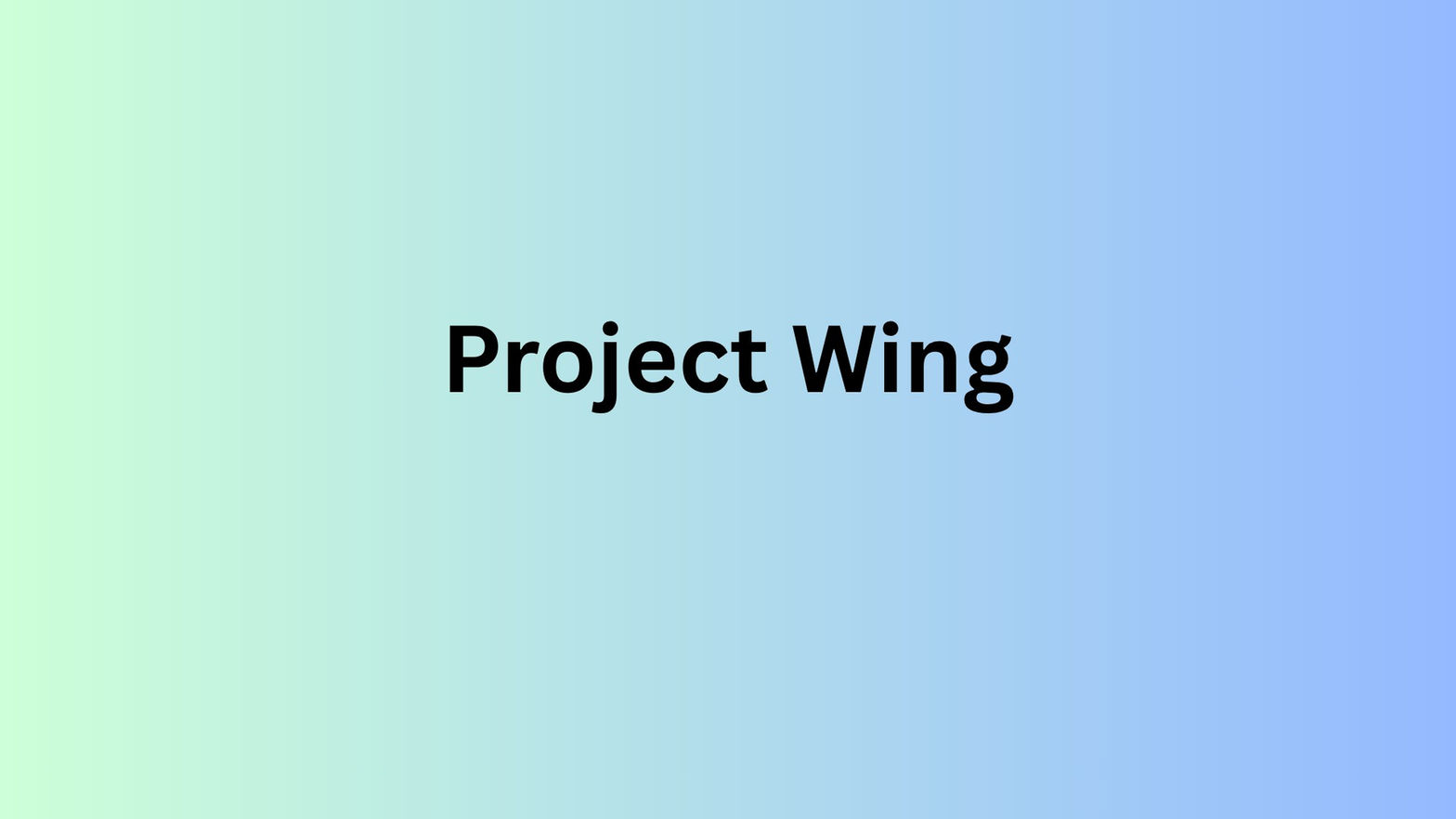 Project Wing