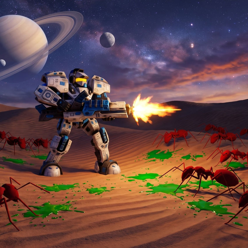 Arcade Shooter: Space Alien Sunrise