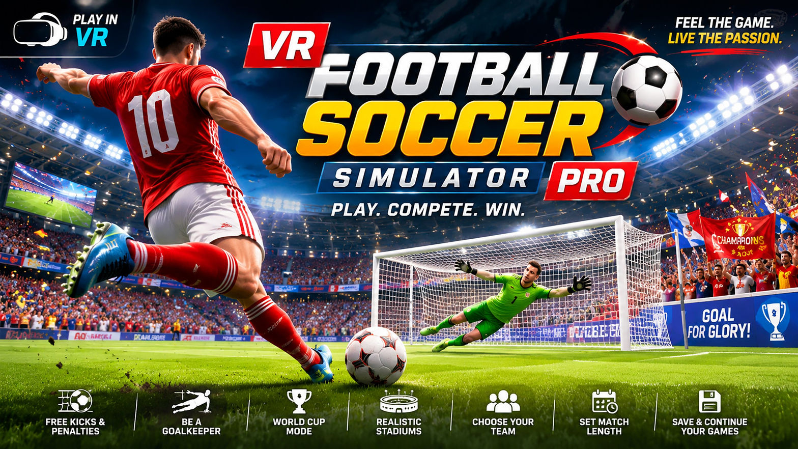 VR Football Soccer Simulator Pro