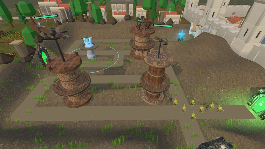 Archers in Towers Shooting Goblins