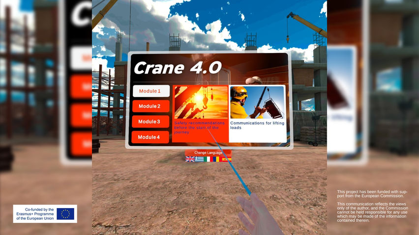 CRANES 4.0: VR for training