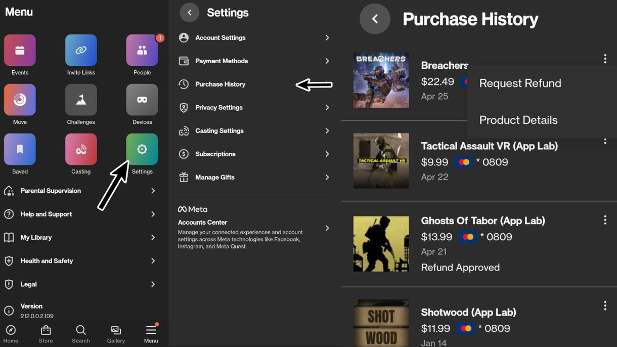 How to Request a Refund for a Meta Quest 2 App Lab Game Alt Lab VR